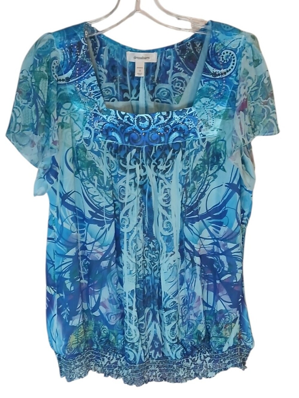 Dressbarn Gorgeous Blue Blouse Size 1X